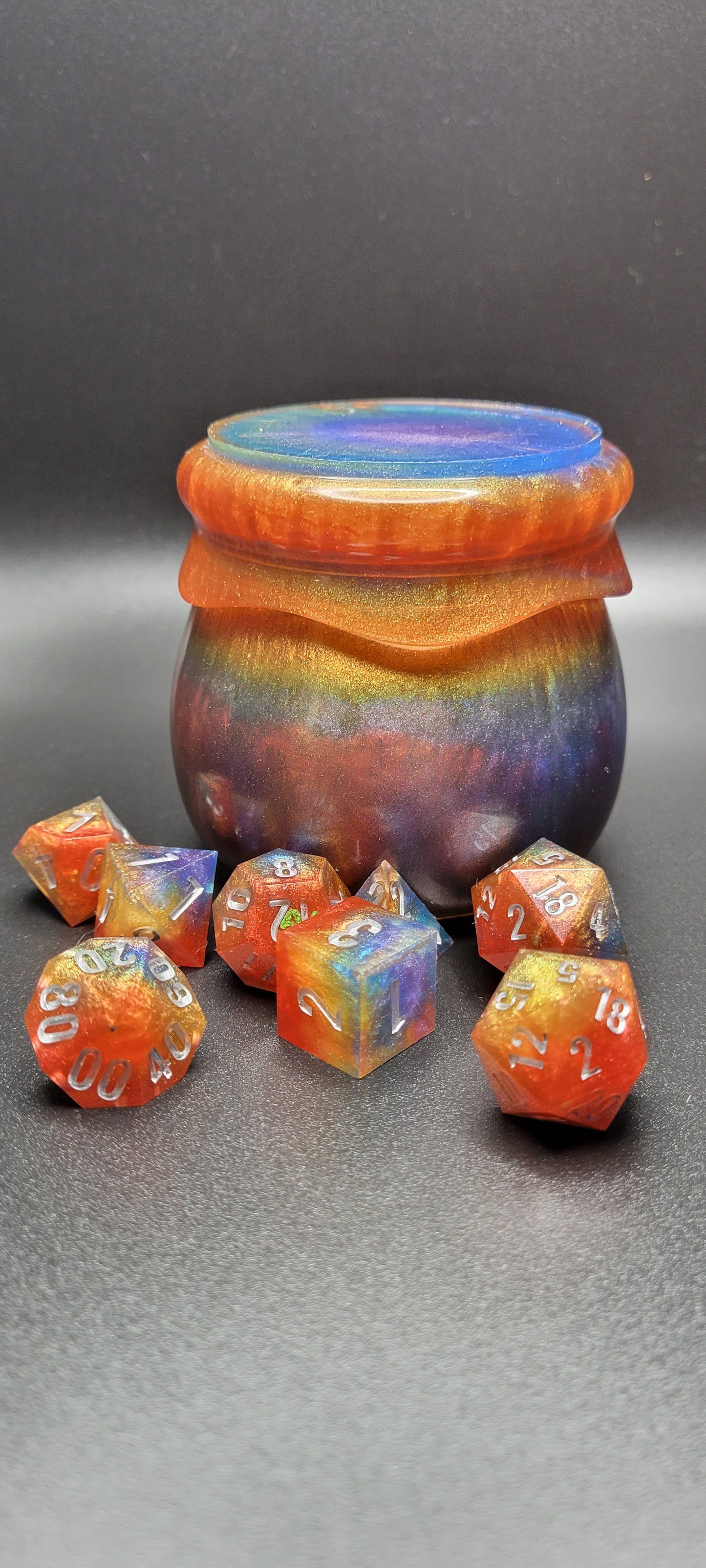 Rainbow Dice and Jar Set